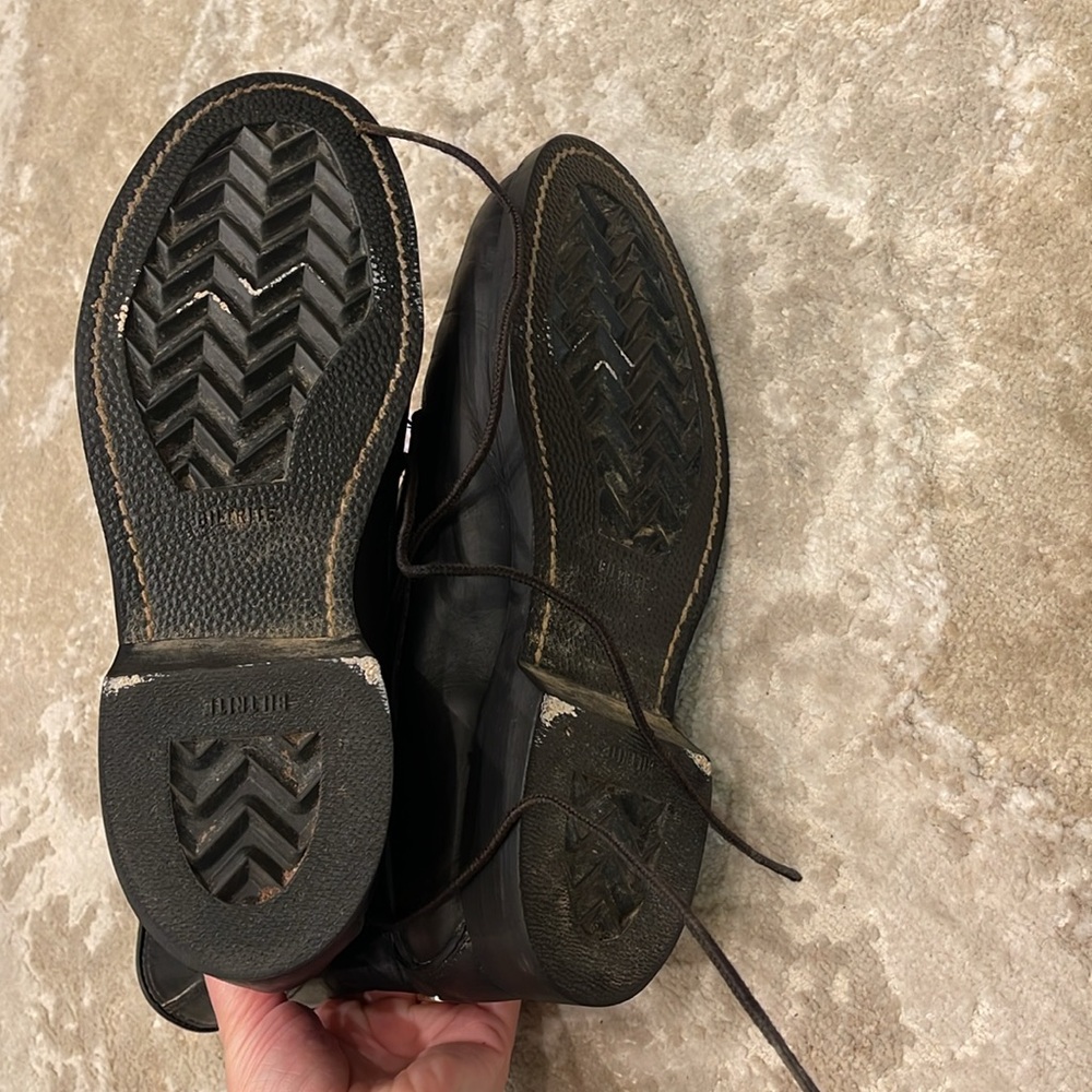 Vintage ADDISON SHOE COMPANY Black Leather Combat Boots Steel Toe Size 6 R - Picture 10 of 12
